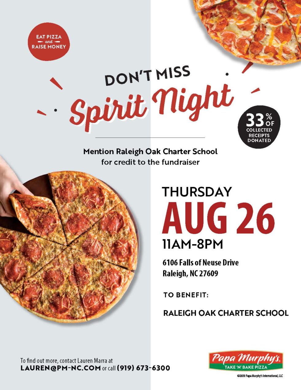 ROCS Spirit Night at Papa Murphy's - Raleigh Oak Charter School